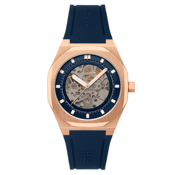 earnshaw Skeleton Automatic Roman Blue