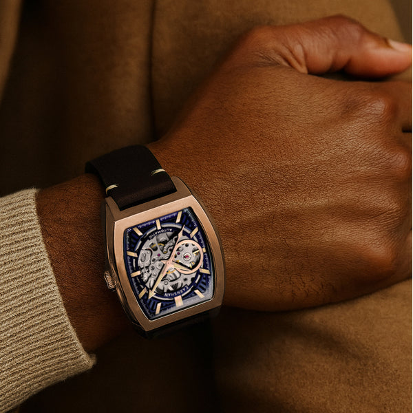Earnshaw Skeleton Automatic Rosewater Blue