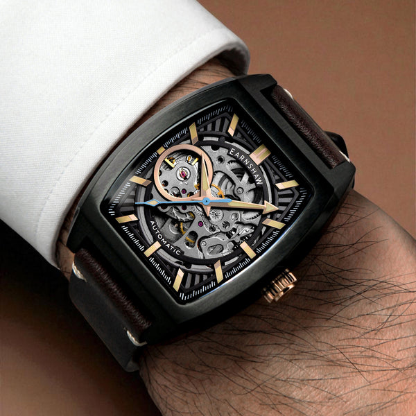 Earnshaw Skeleton Automatic Sable Black