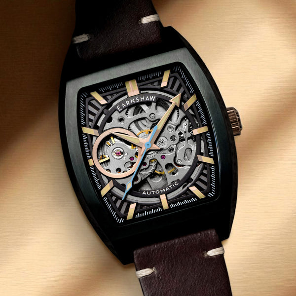 Earnshaw Skeleton Automatic Sable Black