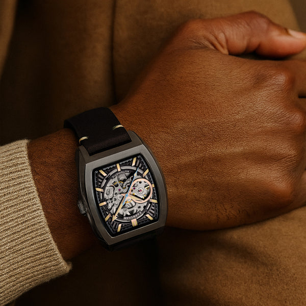Earnshaw Skeleton Automatic Sable Black