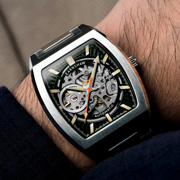 Earnshaw Skeleton Automatic Sage Steel