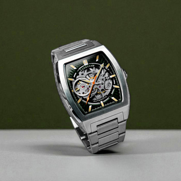 Earnshaw Skeleton Automatic Sage Steel