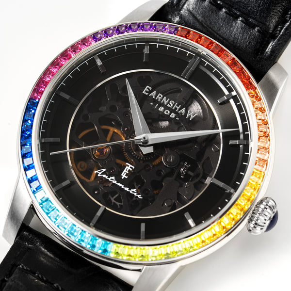 Earnshaw Skeleton Automatic Satin Black