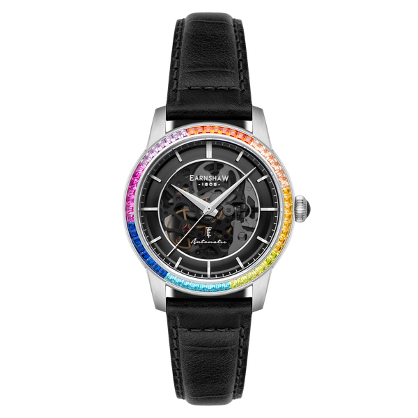 earnshaw Skeleton Automatic Satin Black
