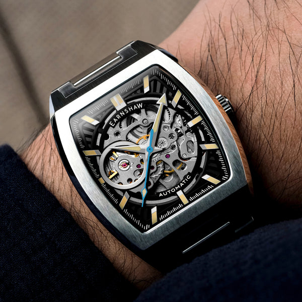 Earnshaw Skeleton Automatic Shadow Black