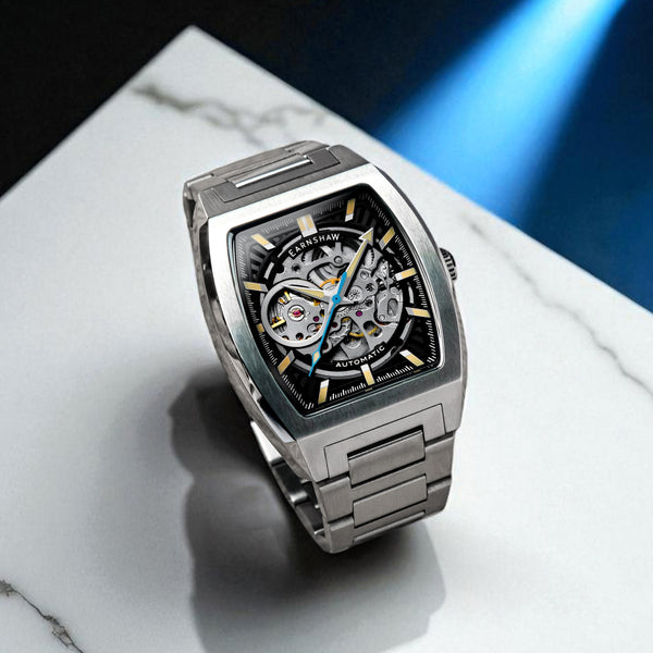 Earnshaw Skeleton Automatic Shadow Black