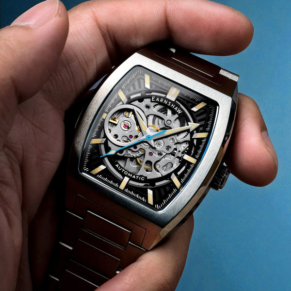 Earnshaw Skeleton Automatic Shadow Black
