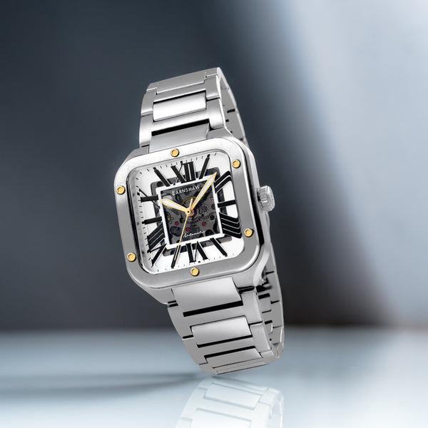Earnshaw Skeleton Automatic Silver Brown