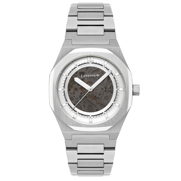 earnshaw Skeleton Automatic Silver Sheen