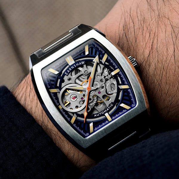 Earnshaw Skeleton Automatic Steel Blue