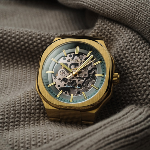 Earnshaw Skeleton Automatic Stone Grey