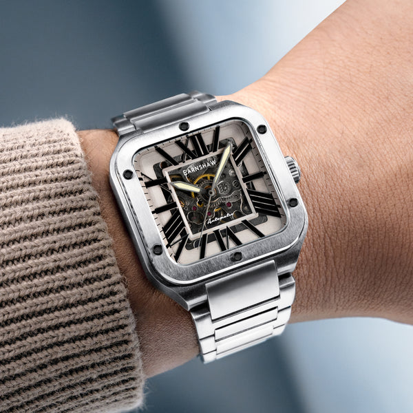 Earnshaw Skeleton Automatic Tan Black