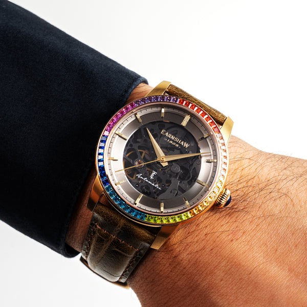 Earnshaw Skeleton Automatic Walnut Brown