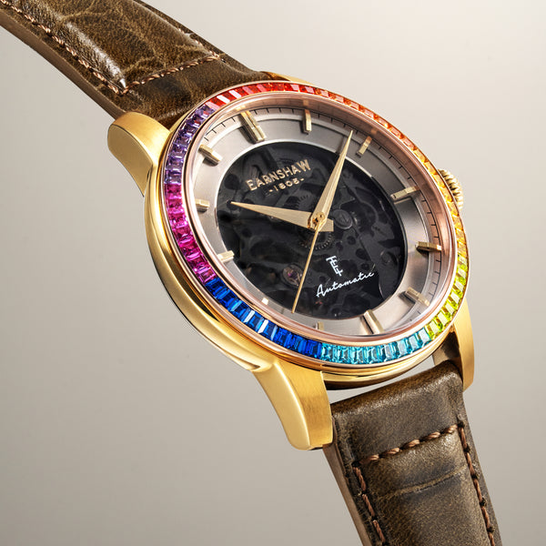 Earnshaw Skeleton Automatic Walnut Brown