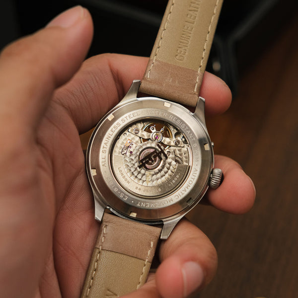 Earnshaw Grand Date Calendar Open Heart Automatic Bog Green