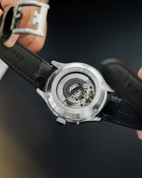 Earnshaw Grand Date Calendar Open Heart Automatic Forestry Green