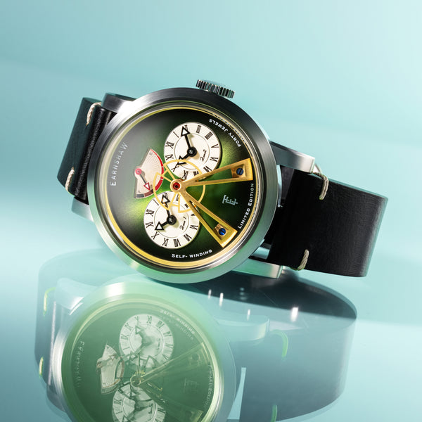 Earnshaw Power Reserve Dual Time Automatic Limited Edition Green Fume