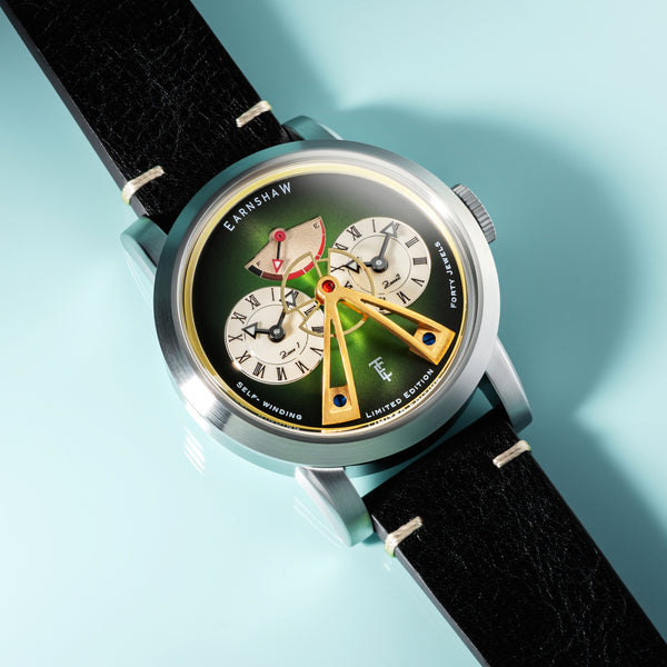 Earnshaw Power Reserve Dual Time Automatic Limited Edition Green Fume