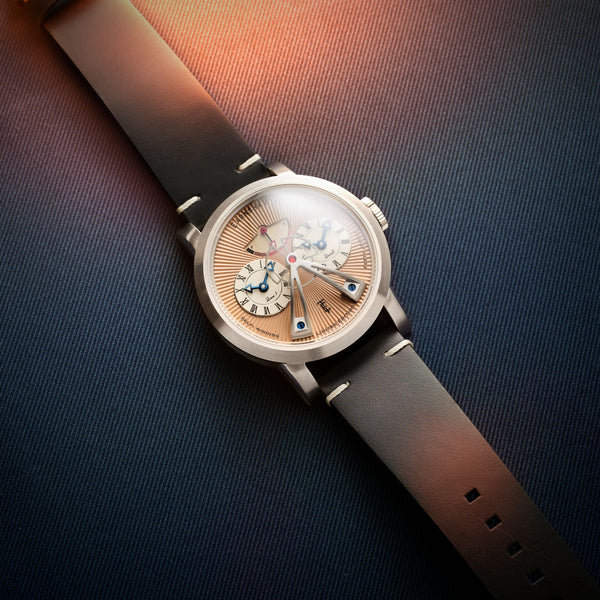 Earnshaw Power Reserve Dual Time Automatic Limited Edition Cinnamon Brown