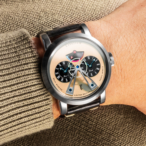 Earnshaw Power Reserve Dual Time Automatic Limited Edition Ivory