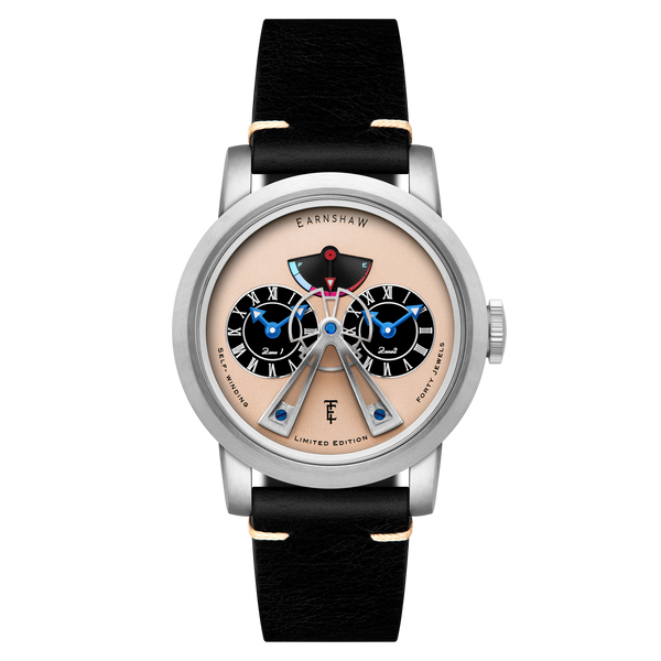 earnshaw Power Reserve Dual Time Automatic Limited Edition Ivory