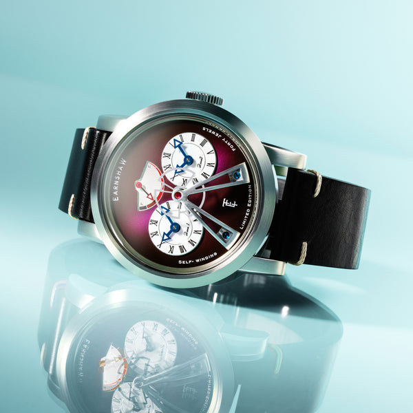 Earnshaw Power Reserve Dual Time Automatic Limited Edition Purple Fume