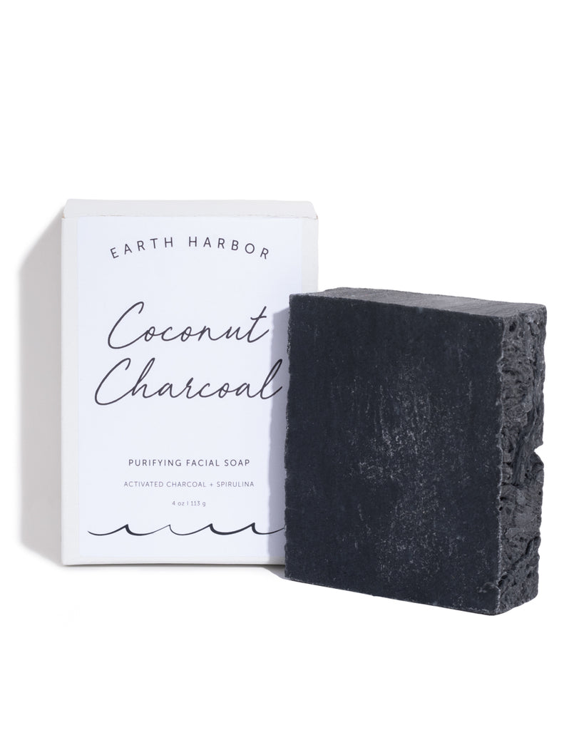 earth harbor COCONUT CHARCOAL Purifying Soap Bar