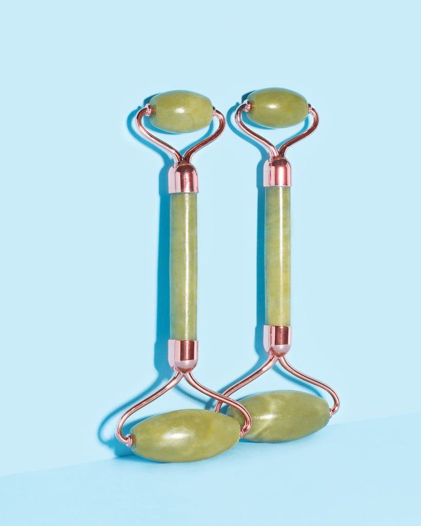 Earth Harbor ISLAND JADE Rose Gold Gemstone Facial Roller