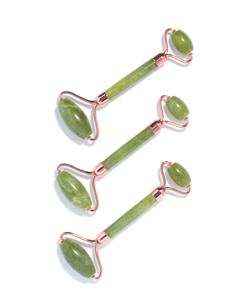 Earth Harbor ISLAND JADE Rose Gold Gemstone Facial Roller