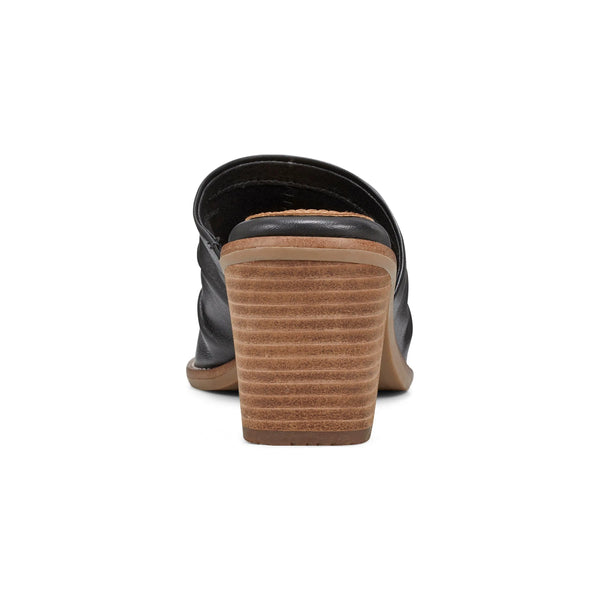 Earth Shoes Adara Ruched Slip-On Dress Sandals Black