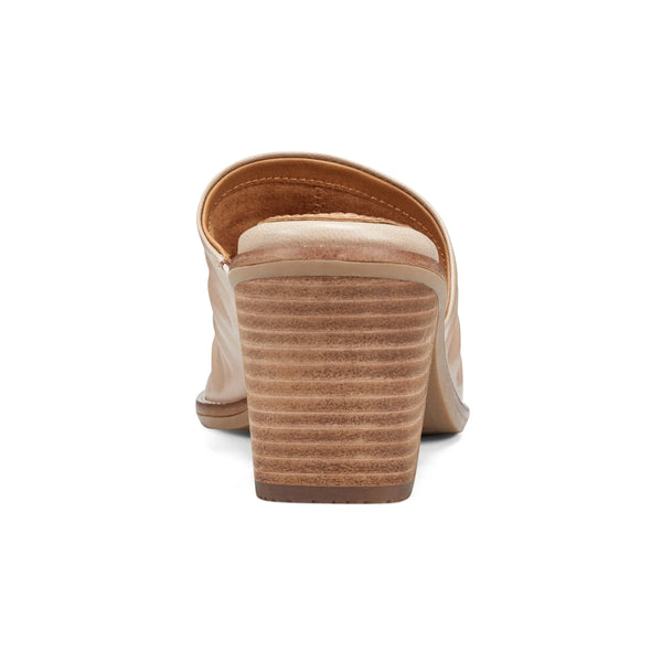 Earth Shoes Adara Ruched Slip-On Dress Sandals Light Natural