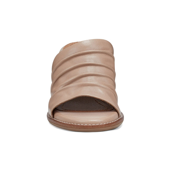 Earth Shoes Adara Ruched Slip-On Dress Sandals Light Natural