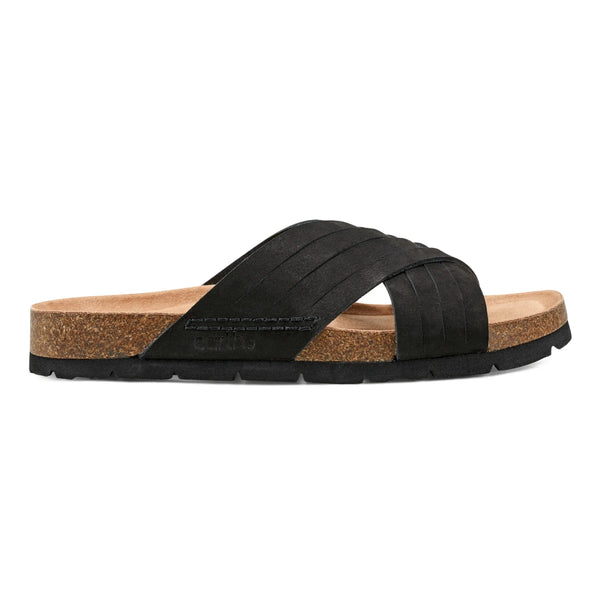 earth shoes Atlas Square Toe Slip-on Strappy Casual Sandals Black