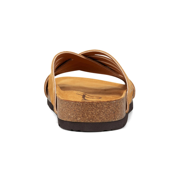 Earth Shoes Atlas Square Toe Slip-on Strappy Casual Sandals Brown