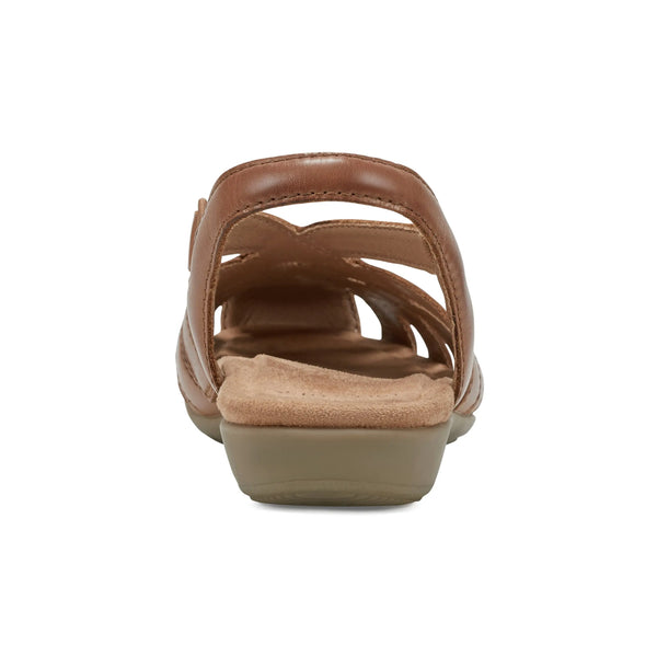 Earth Shoes Berri Woven Casual Round Toe Slip-on Sandals Light Brown