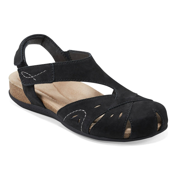 Earth Shoes Birdine Casual Round Toe Slip-on Sandals Black