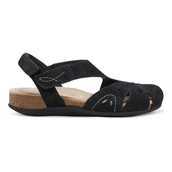 earth shoes Birdine Casual Round Toe Slip-on Sandals Black