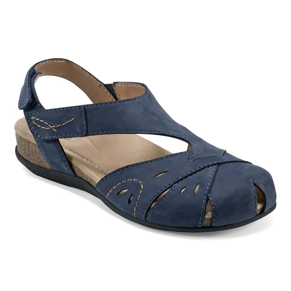 Earth Shoes Birdine Casual Round Toe Slip-on Sandals Dark Blue