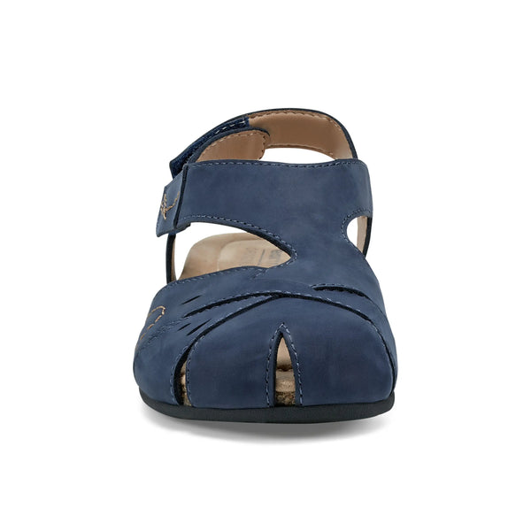Earth Shoes Birdine Casual Round Toe Slip-on Sandals Dark Blue