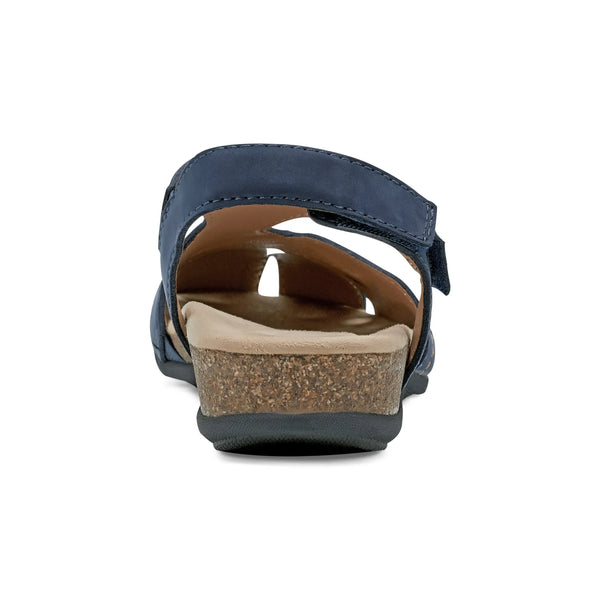 Earth Shoes Birdine Casual Round Toe Slip-on Sandals Dark Blue