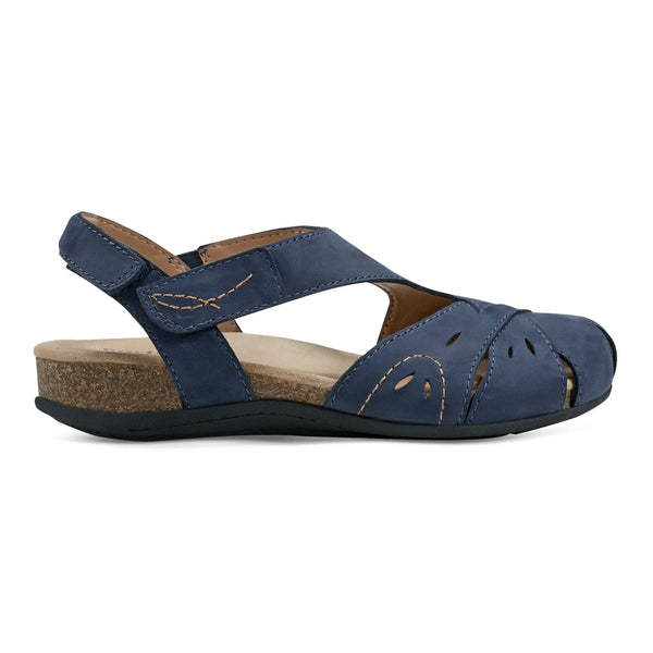 earth shoes Birdine Casual Round Toe Slip-on Sandals Dark Blue