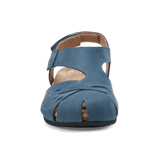 earth Shoes Birdine Casual Round Toe Slip-on Sandals Medium Blue