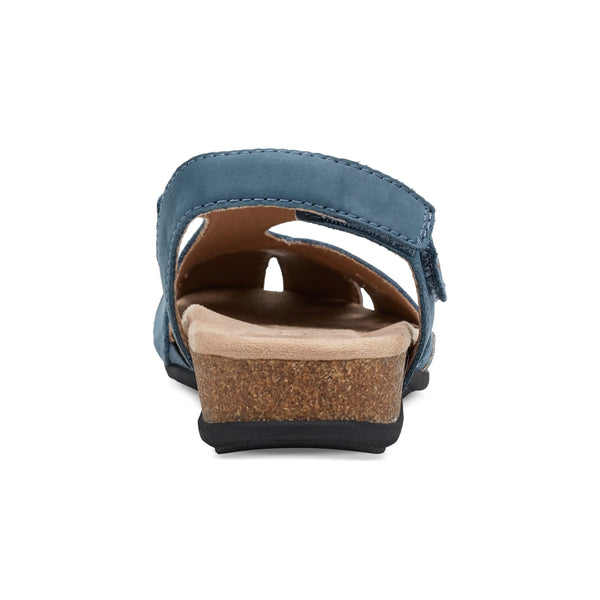 earth Shoes Birdine Casual Round Toe Slip-on Sandals Medium Blue