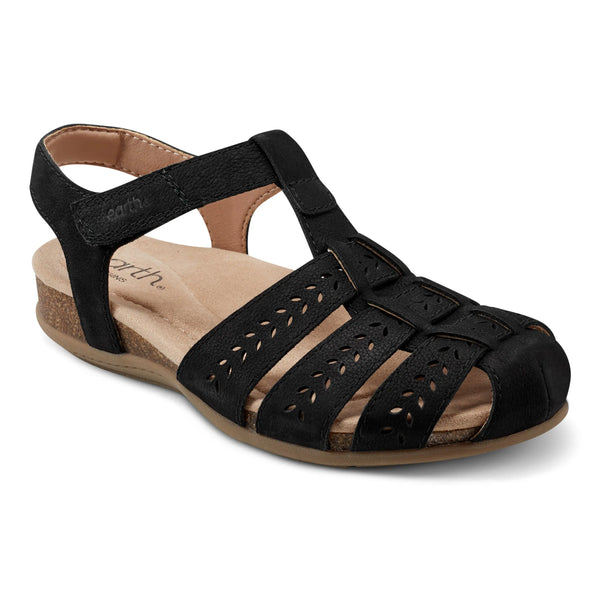 Earth Shoes Birdy Casual Round Toe Slip-On Sandals Black