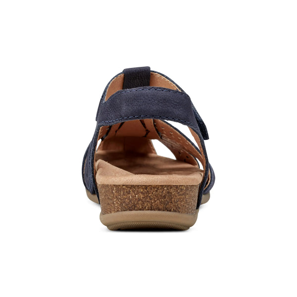 Earth Shoes Birdy Casual Round Toe Slip-On Sandals Dark Blue
