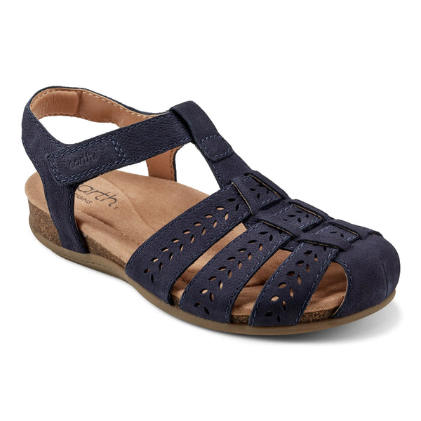 Earth Shoes Birdy Casual Round Toe Slip-On Sandals Dark Blue