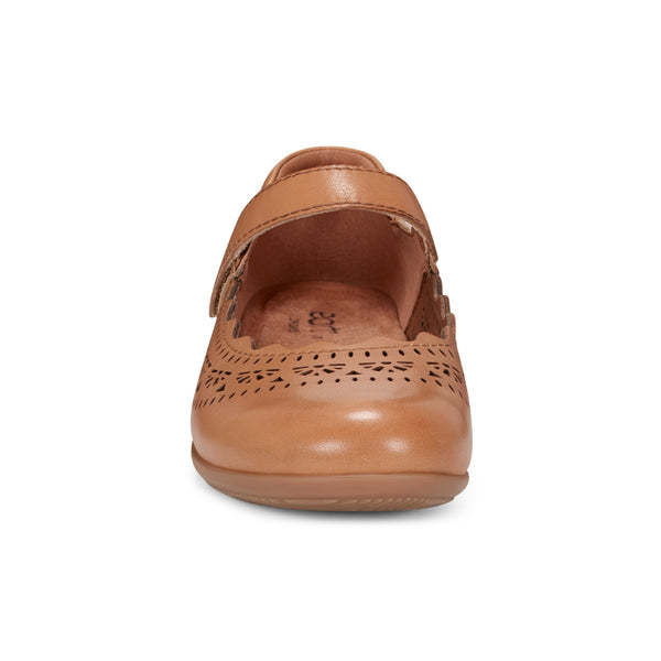 Earth Shoes Brady Round Toe Adjustable Strap Casual Flats Medium Natural