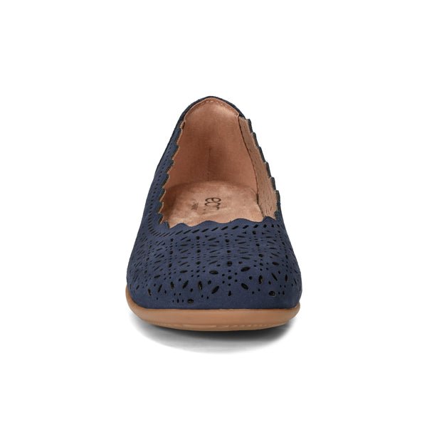 Earth Shoes Bria Round Toe Casual Slip-on Ballet Flats Dark Blue