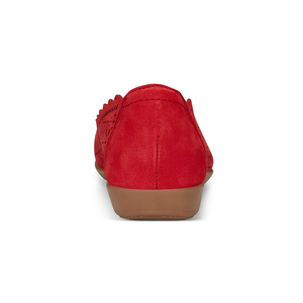 Earth Shoes Bria Round Toe Casual Slip-on Ballet Flats Medium Red